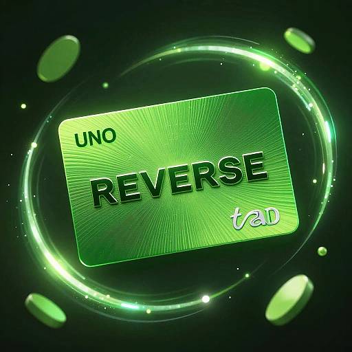 Vibrant Emerald Uno Reverse Card