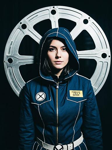 Person in Film Reel Costume