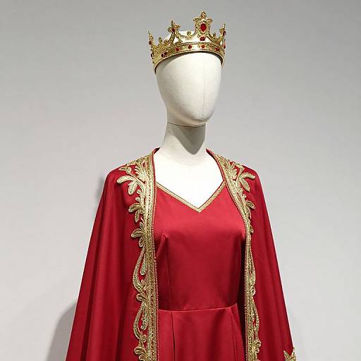 Mannequin in Regal Red Outfit
