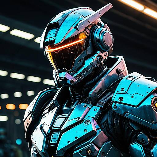 Futuristic Mech Pilot in Advanced Armor