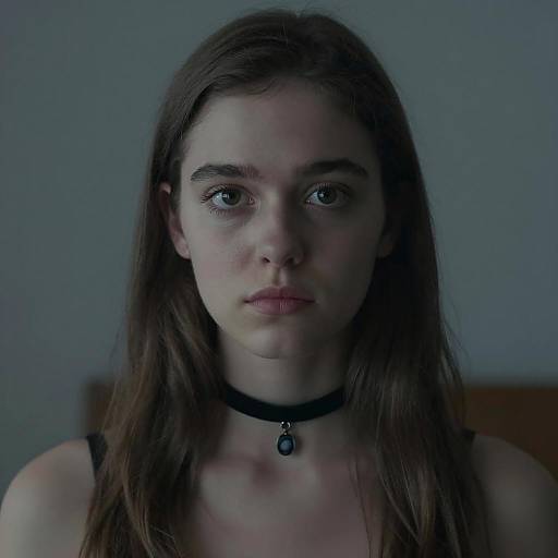 Intense Gaze of a Young Woman