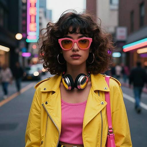 80s Neon City Synthwave Fashion