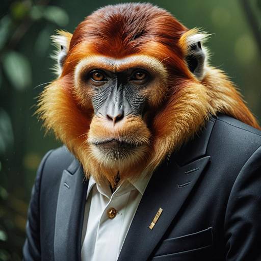 Proboscis Monkey in Formal Suit