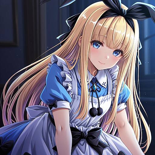 Illustration of Mononobe alice, nijisanji in the style of Tonpuu