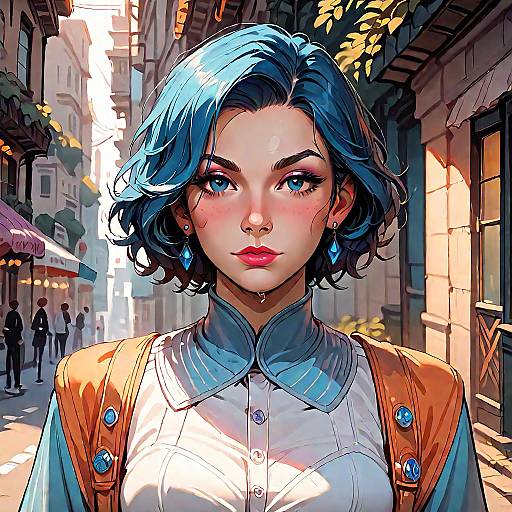 Refined Woman Walking Front Upperbody Closeup