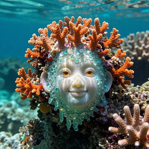Mystical Coral Reef Spirit in Lagoon