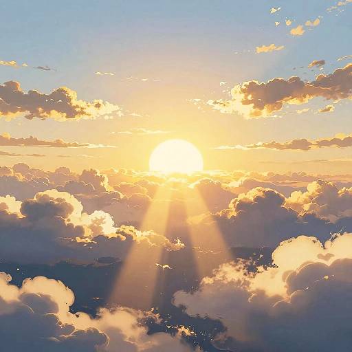 Anime Sky at Golden Hour