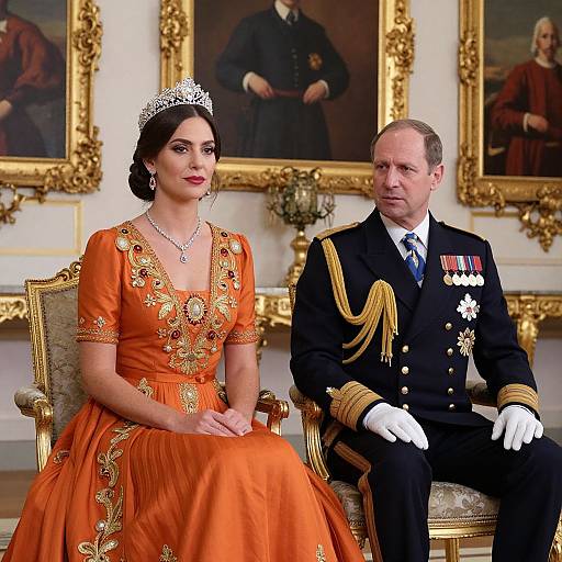 Regal Couple in Ornate Setting