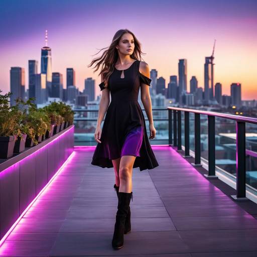 Confident Woman in Stylish Cityscape