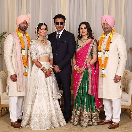 Elegant South Asian Wedding Portrait