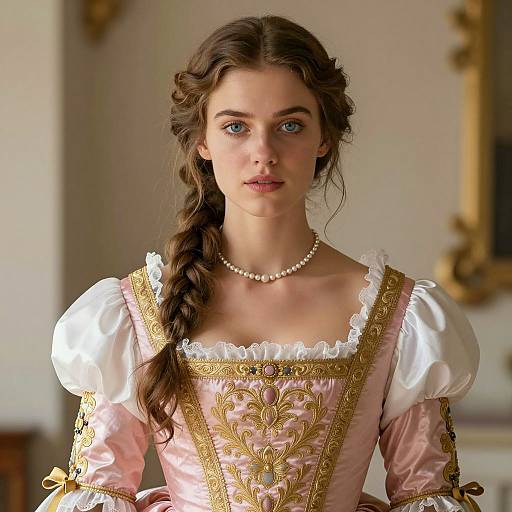 Elegant Renaissance Dinner Gown Portrait