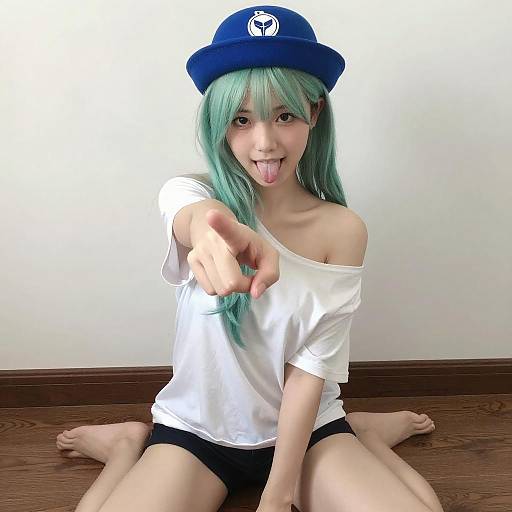 Playful Portrait of Young Woman