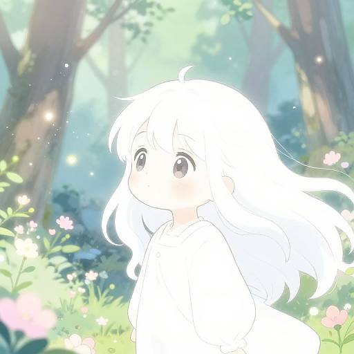 Dreamy Anime Forest Scene