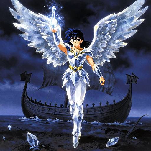 Winged Sorcerer Crystal Artwork