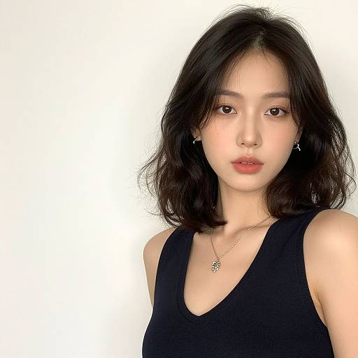 Realistic Portrait of Stylish Woman