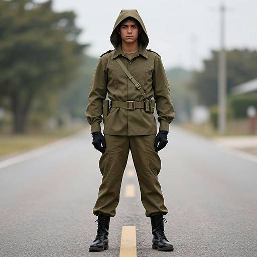 Realistic Male Soldier in Military Uniform