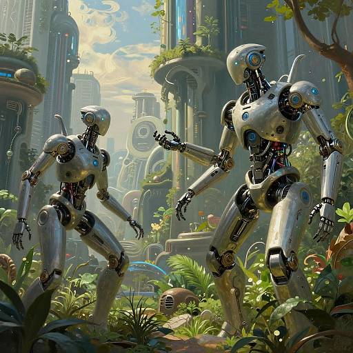 Futuristic Fusion of Nature and Machines