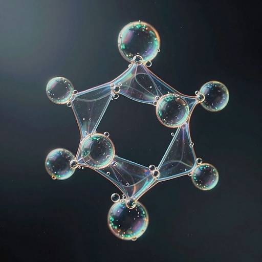 Iridescent Oil Bubble Geometric Pattern