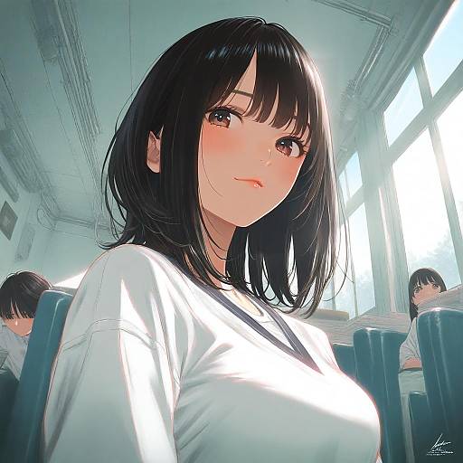 Illustration of Aoyama sumika, original in the style of Takami masahiro