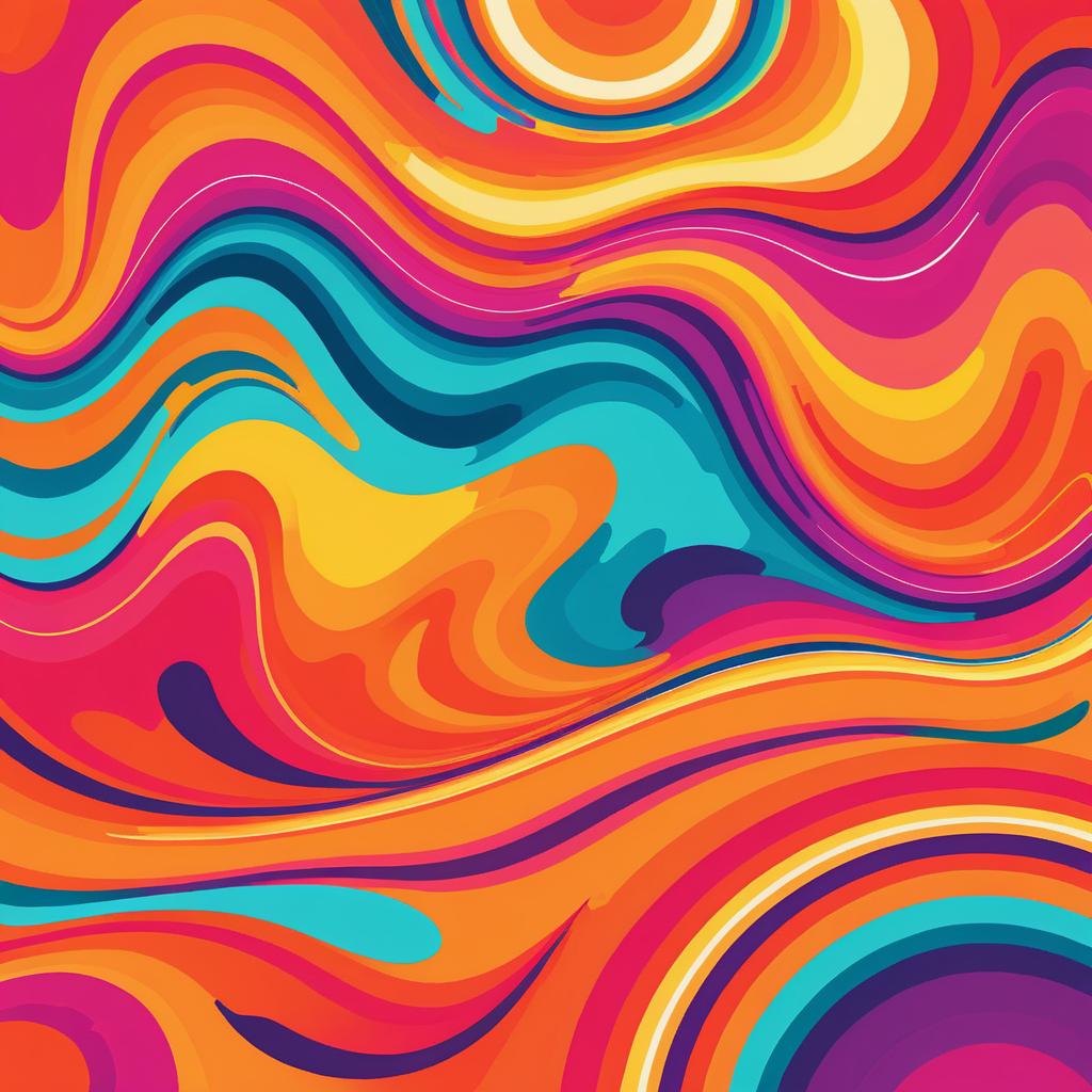 Vibrant Abstract Heatwave Art Piece