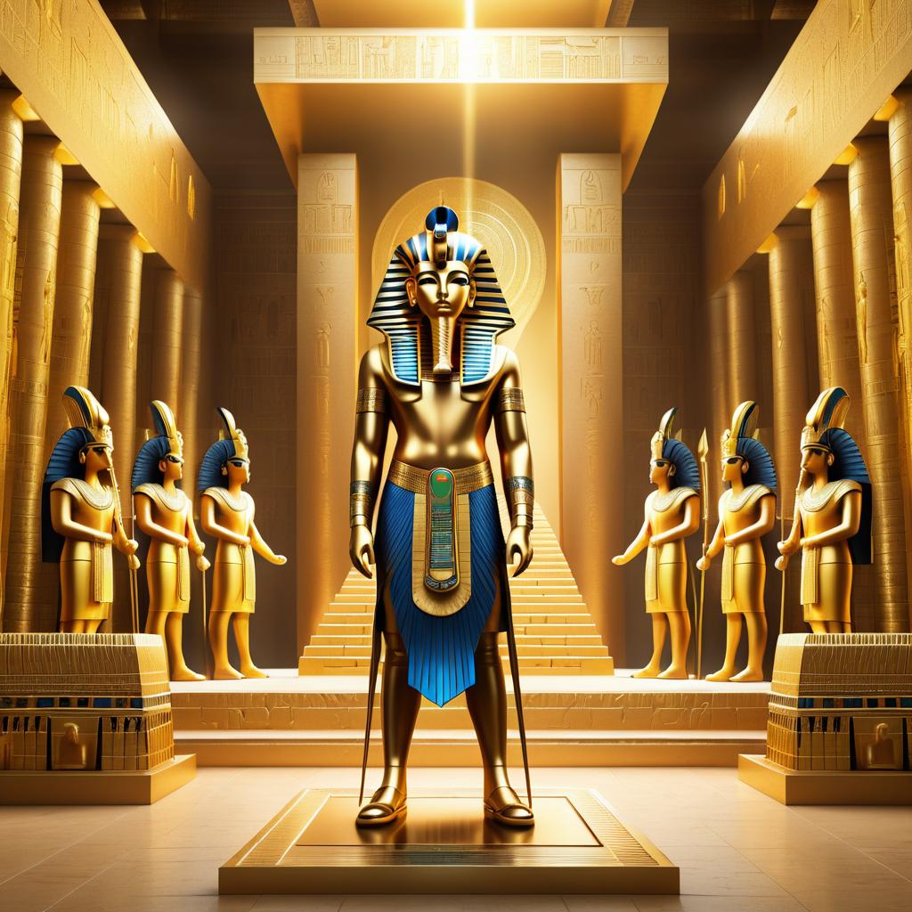 Pharaoh Tutankhamun in Majestic Ceremony