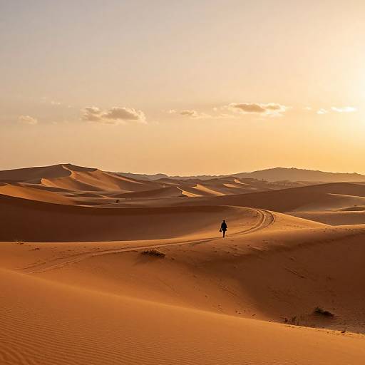 Solitary Figure on Endless Dunes