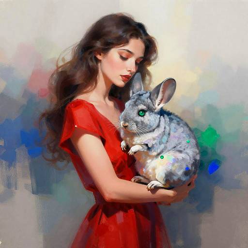 Jewel-Toned Woman with Iridescent Chinchilla