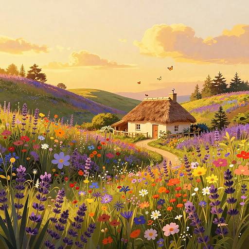 Whimsical Wildflower Meadow Cottage