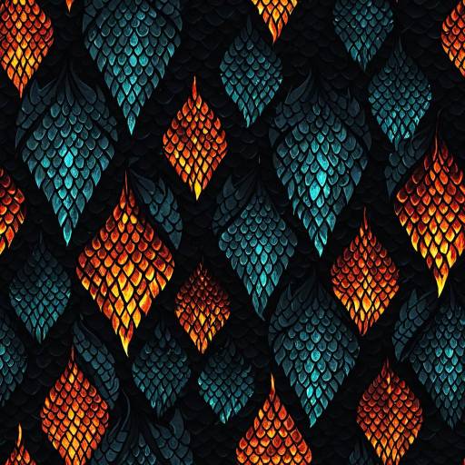 Fiery Dragon Scales Pattern