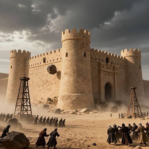 Medieval Saracen Siege at Dawn