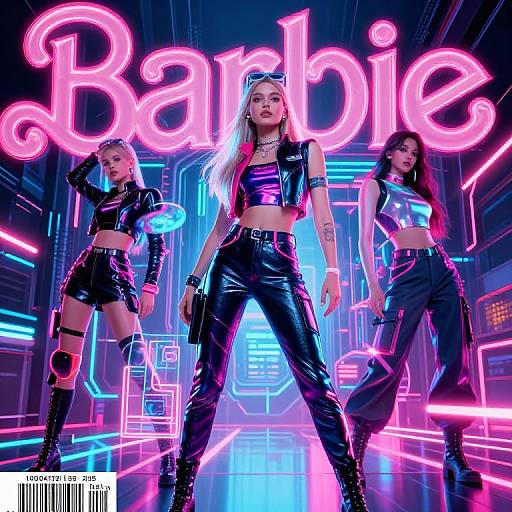 Futuristic Cyberpunk Barbie Magazine Covers