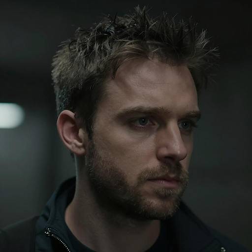 Intense Portrait of a Man in Focus