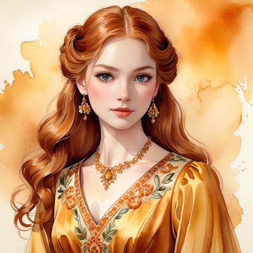 Elegant Portrait of a Ginger Woman
