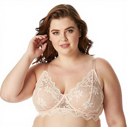 Confident Plus-Sized Woman in Lace