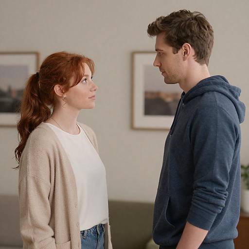 Intimate Indoor Moment Between Two People