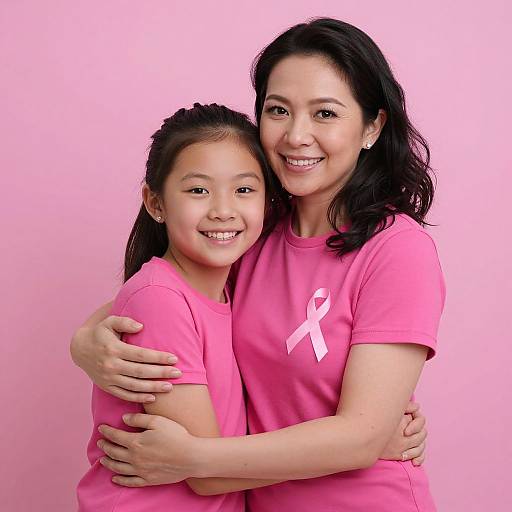 Warm Embrace in Pink Shirts