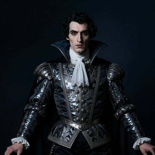 Baroque Vampire Nobleman in Embroidered Doublet