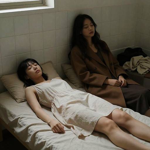 Intimate Moment in Dimly Lit Room