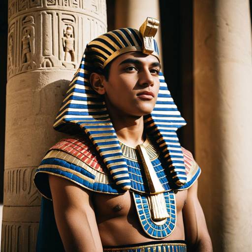 Young Man in Egyptian Pharaoh Costume