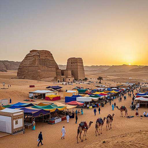 Sunset Desert Metropolis Constantinr