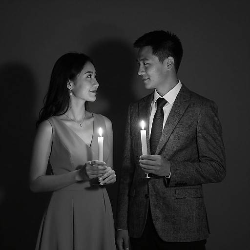 Candlelit Connection: A Timeless Portrait