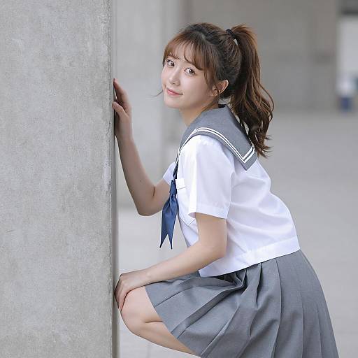 Charming Asian Woman in Outdoor Setting