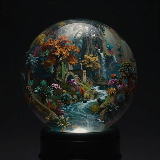 Thomas Cole Fantasy Glass Sphere