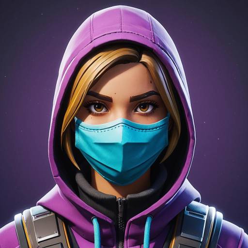Realistic Portrait of Video Game Character Wearing Mask and Hoodie