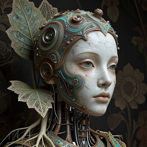 Hyper-Realistic Biomechanical Elderly Woman