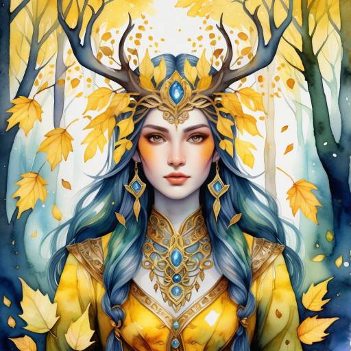 Enchanted Forest Spirit in Watercolor Enchanted Forest Spirit in Watercolor