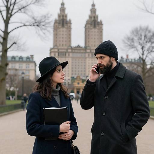 Candid Moment in a Park Setting