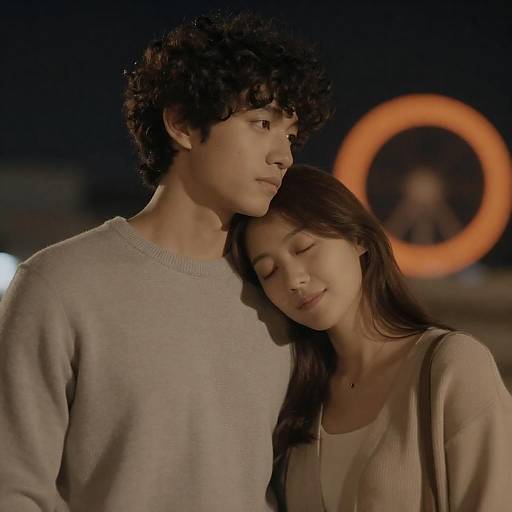 Intimate Couple Portrait at Night