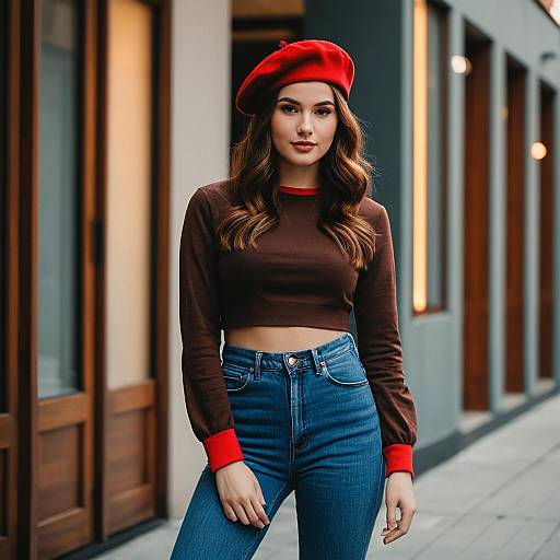 Young Woman in Casual Urban Fashion