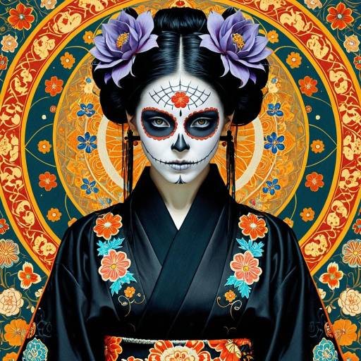 Dia de los Muertos Kimono Portrait